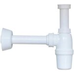 Siphon universel 4396101 pour lavabo de salle de bain et de cuisinedrain d�vier en polypropyl�neraccord ...