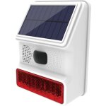 Sir�ne ext�rieure sans fil solaire led - hawuj - 433mhz 110db clignotante - pour maison ferme grange ...
