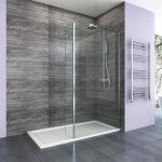 Sirhona paroi de douche l?italienne 70 x 190 cm avec retour pivotant fixe 30 cm avec barre de fixation ...