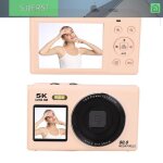 Sjlerst appareil photo num�rique wifi appareil photo num�rique 5k 80mp double �cran autofocus zoom 18x ...