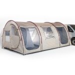 Auvent pour minibus van tente 4 personnes - skandika esbjerg travel 4 protect - 2 cabines - sol cousu ...