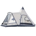 Skandika navaho - tente familiale tipi - 5 personnes - 720 x 470 cm - marron
