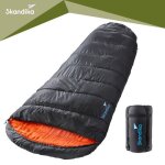 Sac de couchage synthtique momie xxl - skandika vegas - 3 saisons - jumelable - 220x110 cm - noir - ...