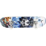 Skateboard deck complet - planche � roulettes - 79x20cm - motif de cr�ne