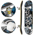 Skateboard planche  roulettes complet de 79x20cm pour dbutants adolescents filles garons avec roues ...