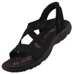 Skechers sandales classiques pour femme 163574 - bbk noir