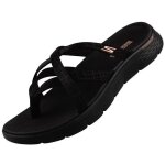 Skechers sandales entredoigts pour femme 141461 - bbk noir
