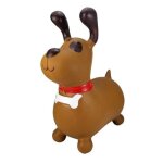Skippy chien sauteur marron gonflable enfant bebe 18 mois - jusqua 20 kg - ballon sauteur animal - set ...