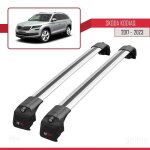 Barres de toit ace - 2 railing porte - bagages de voiture gris pour skoda kodiaq 2017 - 2023