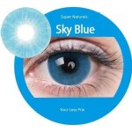 Sky blue (super naturals) len$ color contact lense$ lentille$ de couleur 1 year