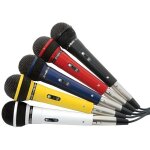 Skytec dm120 set de 5 microphones dynamiques - microphones filaires 5 cordons de 3 mtres jack 6. 35 ...