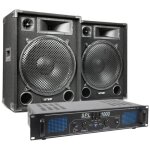 Enceinte passive - skytec - max15 - 1000w - amplificateur 2 x 500w - cbles intgrs