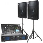 Système audio complet - skytec - dj 700w - bluetooth - amplificateur 2x350w - table de mixage 4 canaux ... Système audio complet - skytec - dj 700w - bluetooth - amplificateur 2x350w - table de mixage 4 canaux ...
