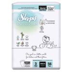 Couches b�b� sleepy bio natural ? hypoallerg�niques oeko - tex taille 3 (4 - 9 kg) ? 56 couches ultra ...