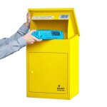 Smart parcel box? - bote aux lettres murale - boite  colis - jaune - acier - extrieur