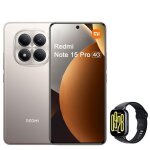 Smartphone xiaomi redmi note 15 pro 4g 677 double sim512 go titanium + redmi watch 5 active