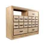 Smarttrunc (bahut grainetier 15 tiroirs bois naturel 142x40x106cm - d�coration dautrefois132)