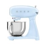 Robot ptissier smeg smf03pbeu - bol 4. 8l - 10 vitesses - mouvement plantaire - 800w - bleu azur