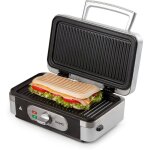 Snackmaker 3 - en - 1 croque - monsieur gaufrier et gril - rev�tement antiadh�sif - acier inoxydable ...