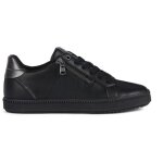 Sneakers geox d blomiee noir femme - lacets - semelles evergreen - thermorgulation naturelle