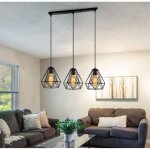 Soarroc lot de 3 rtros lustres suspension e27 27cm luminaire style industrielle pour salon couloir cuisine ...