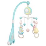 Soarroc mobile musical pour lit bb projection de lumires musiques jouets rotatifs - bleu