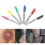 Soarup 6pcs tatouage piercing stylo tatouage piercing peau marqueur positionnement permanent maquillage ...