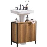 Sobuy bzr63 - ii - pf meuble de salle de bain sous - lavabo meuble sous vasque style industriel - l60 ...