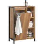 Sobuy bzr65 - pf armoire  linge pour salle de bain avec 3 compartiments, style industriel, 60x30x90