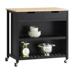 Sobuy fkw74 - sch lot de cuisine buffet desserte de cuisine  roulettes table roulante meuble de rangement ...