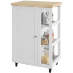 Sobuy fkw75 - wn chariot de service desserte de cuisine  roulettes table roulante meuble de rangement ...