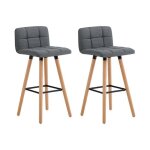 Sobuy® fst50 - dgx2 lot de 2 tabourets de bar cuisine avec dossier revêtement tissu gris anthracite - ... Sobuy® fst50 - dgx2 lot de 2 tabourets de bar cuisine avec dossier revêtement tissu gris anthracite - ...