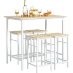 Sobuy ogt11 - wn table haute de bar, table mange - debout - 100 x 60 x 87cm - cadre en m�tal - style ...