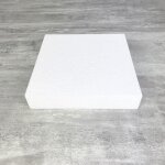 Socle carr� en polystyr�ne 20x20 cm haut. 4 cm dummy support pav� en styropor blanc densit� pro - unique ...