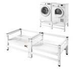 Socle lave linge hauteur 37 cm - vevor - support machine � laver charge 318 kg rehausseur � plateau coulissant ...