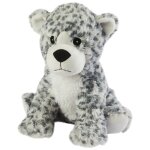Soframar bouillotte cozy peluche lopard blanc