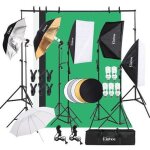 Softbox photo studio support fond kit d�clairage 3 backdrops et 5 en 1 panneau r�flecteur
