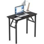 Sogeshome bureau pliant informatique dordinateur postes de travail table d?�tude 80x40cm teck & noir ...