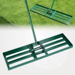 Sogeshome r�teau � gazon scarificateur de jardin r�teau � poncer avec manche en acier inoxydable 75 x ...
