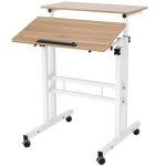 Sogeshome table pour ordinateur portable roulettes support table dappoint pour ordinateur portable pour ...