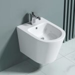 Sogood bidet suspendu blanc assorti au wc bidet mural en cramique pour salle de bains 36x485x36cm dren108 ...