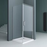 Sogood cabine de douche en angle 100x100x195 paroi de douche design ravenna36 - plus en verre transparant ... Sogood cabine de douche en angle 100x100x195 paroi de douche design ravenna36 - plus en verre transparant ...