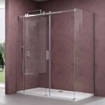 Sogood cabine de douche paroi de douche avec porte coulissante 80x105x195cm montage r�versible verre ...