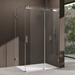 Sogood cabine de douche rectangualire avec porte coulissante 90x105x190cm paroi de douche en verre transparent ...