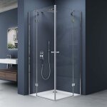 Sogood cabine de douche transparent en angle 80x80 paroi de douche ravenna1 pare - douche avec receveur ...