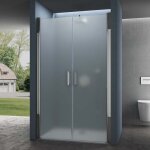 Sogood double portes de douche � litalienne opaque 120x195cm parois autolevantes pivotantes teramo24vs ...