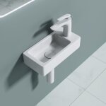 Doporro lavabo vasque � suspendre � monter au mur evier design bruxelles3053l 375x18x88 cm