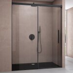 Sogood porte de douche coulissante 140x195cm pour niche paroi de douche transparente verre de scurit ...