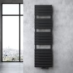 Sogood radiateur de salle de bain sche - serviette 180x60cm radiateur  eau chaude vertical noir - gris ...