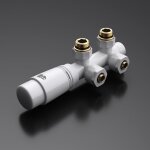 Doporro robinet de radiateur thermostatique blanc contr�leur de chauffage connexion centrale 187mm